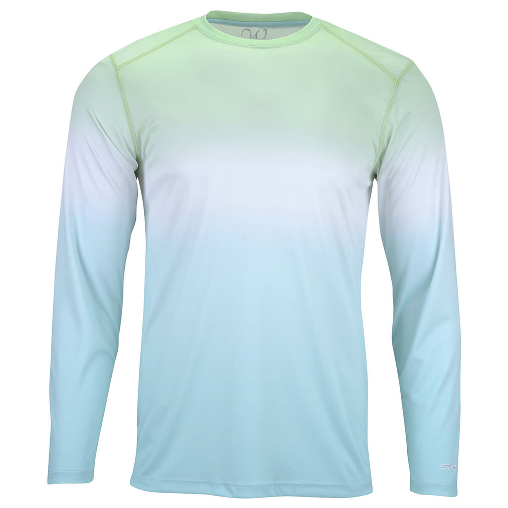 EWC-226M Perform Basics Dri-Tech Tri-Color Long Sleeve Shirt - Mint