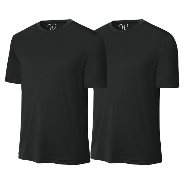 EWC-305BB 2-Pack Perform Basics Dri-Tech T-Shirts - Black / Black
