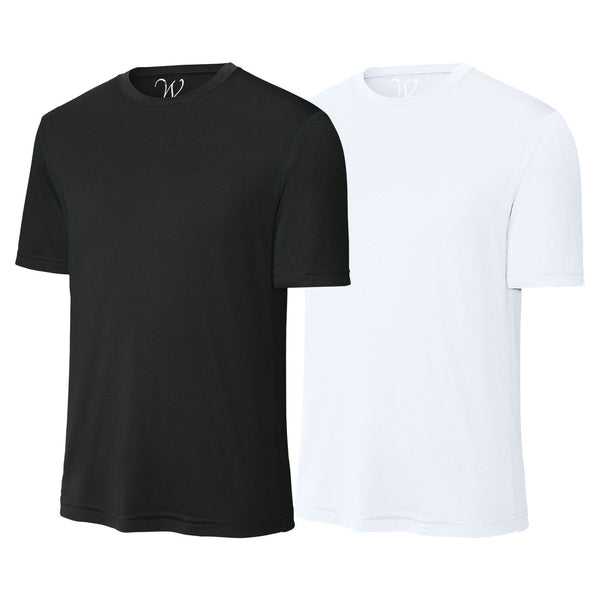 EWC-305BW 2-Pack Perform Basics Dri-Tech T-Shirts - Black / White