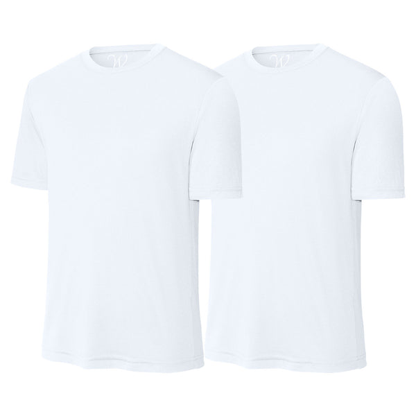 EWC-305WW 2-Pack Perform Basics Dri-Tech T-Shirts - White / White