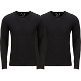EWC-607BB 2-Pack Ultra Soft Sueded Long Sleeve - Black / Black