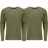 EWC-607MGMG 2-Pack Ultra Soft Sueded Long Sleeve - Military Green / Military Green