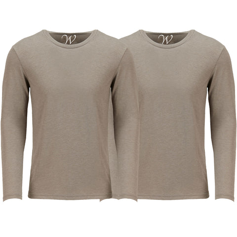 EWC-607SS 2-Pack Ultra Soft Sueded Long Sleeve - Sand / Sand