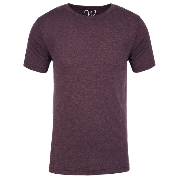 EWC-601BG Burgundy Heathered Crew Neck T-shirt