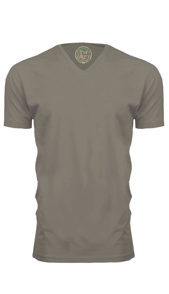 ORG-150WG Warm Grey Organic Cotton V-Neck T-shirt