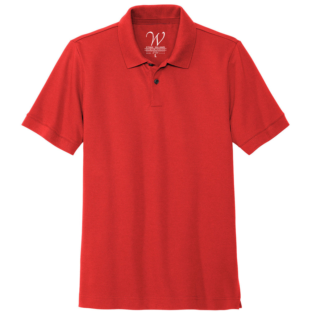 EWC-1000R Stretch Heavyweight Pique Polo - Red