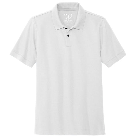 EWC-1000W Stretch Heavyweight Pique Polo - White