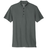 EWC-1008HM Stretch Pique Henley Polo - Heavy Metal