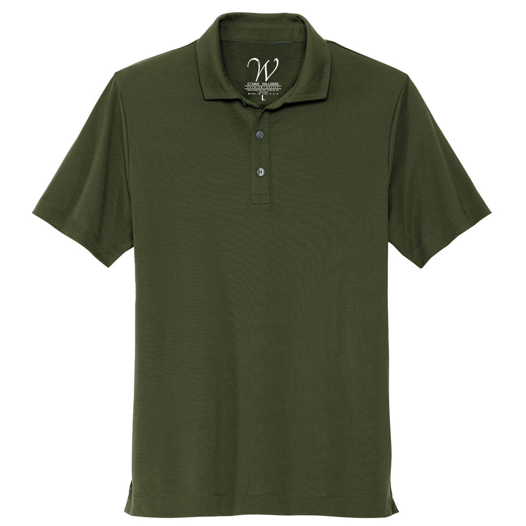 EWC-1014MG Stretch Jersey Polo - Military Green