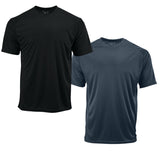 EWC-201BHM 2-Pack Perform Basics Dri-Tech T-Shirts - Black / Heavy Metal