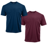 EWC-201NBG 2-Pack Perform Basics Dri-Tech T-Shirts - Navy / Burgundy