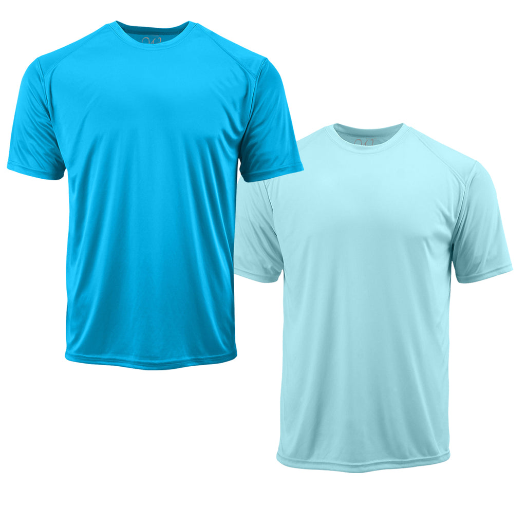 EWC-201TA 2-Pack Perform Basics Dri-Tech T-Shirts - Turquoise / Aqua