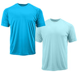 EWC-201TA 2-Pack Perform Basics Dri-Tech T-Shirts - Turquoise / Aqua