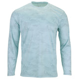 EWC-217A Perform Basics Dri-Tech Camo Long Sleeve Shirt - Aqua