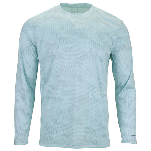 EWC-217A Perform Basics Dri-Tech Camo Long Sleeve Shirt - Aqua