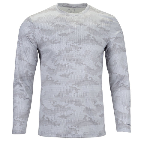 EWC-217G Perform Basics Dri-Tech Camo Long Sleeve Shirt - Grey