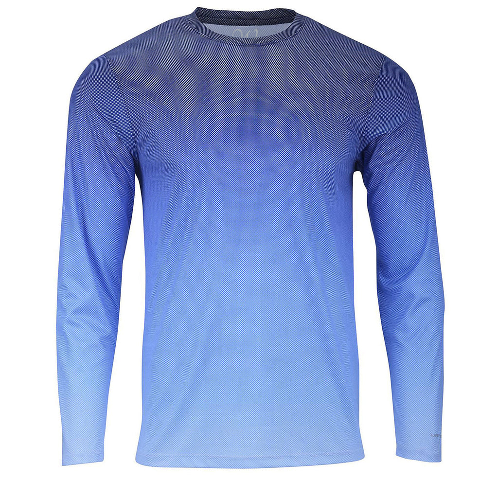 EWC-225RB Perform Basics Dri-Tech Fade Long Sleeve Shirt - Royal