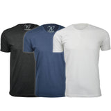 EWC-100BNW 3-Pack Ultra Soft Sueded Crew Neck T-shirt - Black / Navy / White