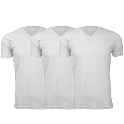 EWC-150W White Ultra Soft Sueded V-Neck T-shirt