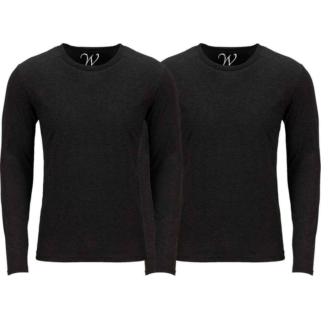 EWC-607BB 2-Pack Ultra Soft Sueded Long Sleeve - Black / Black