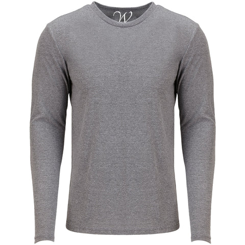 EWC-607HGW 2-Pack Ultra Soft Sueded Long Sleeve - Heather Grey / White