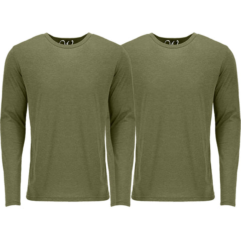 EWC-607MGMG 2-Pack Ultra Soft Sueded Long Sleeve - Military Green / Military Green