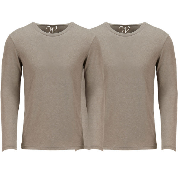 EWC-607SS 2-Pack Ultra Soft Sueded Long Sleeve - Sand / Sand