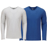EWC-607WRB 2-Pack Ultra Soft Sueded Long Sleeve - White / Royal Blue