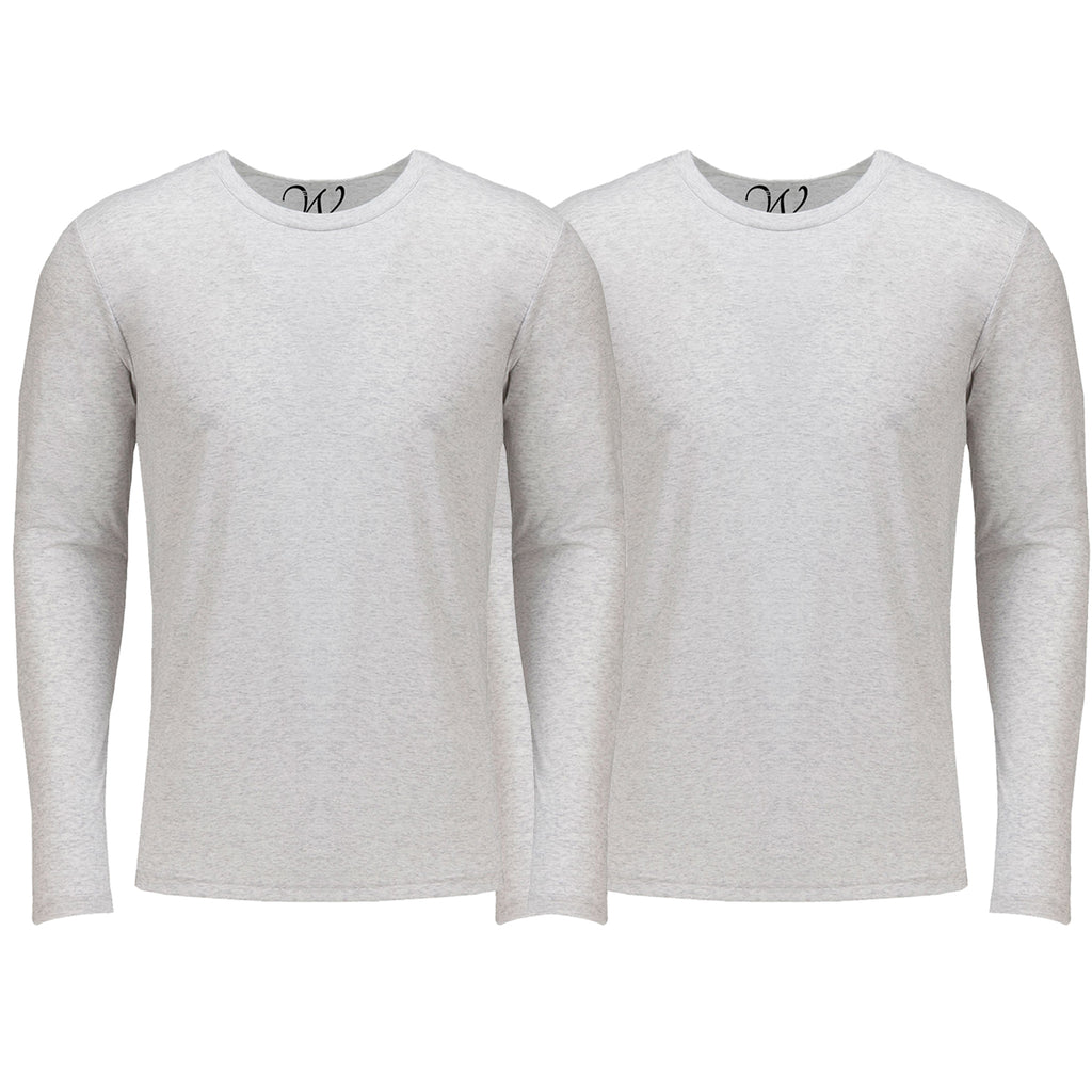 EWC-607WW 2-Pack Ultra Soft Sueded Long Sleeve - White / White