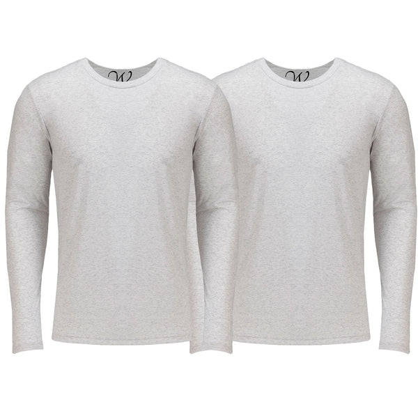 EWC-607WW 2-Pack Ultra Soft Sueded Long Sleeve - White / White