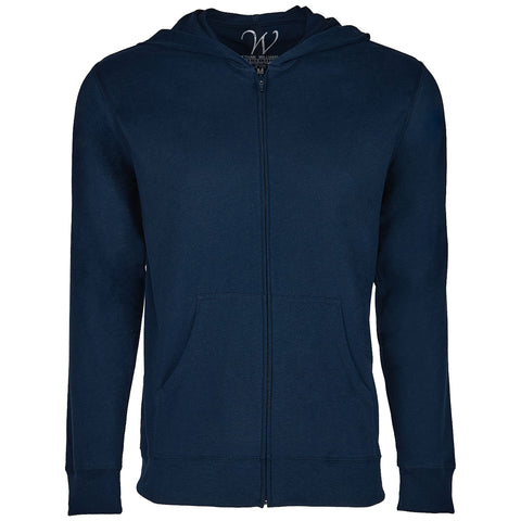 EWC-649N Navy Ultra Soft Sueded Hoodie