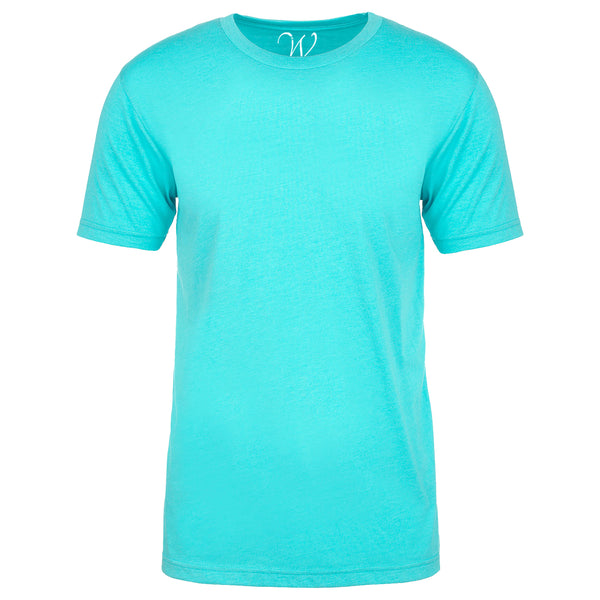 EWC-601A Aqua Heathered Crew Neck T-shirt