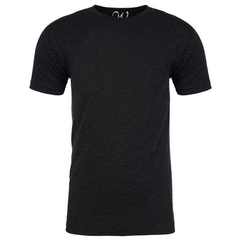 EWC-601B Black Heathered Crew Neck T-shirt