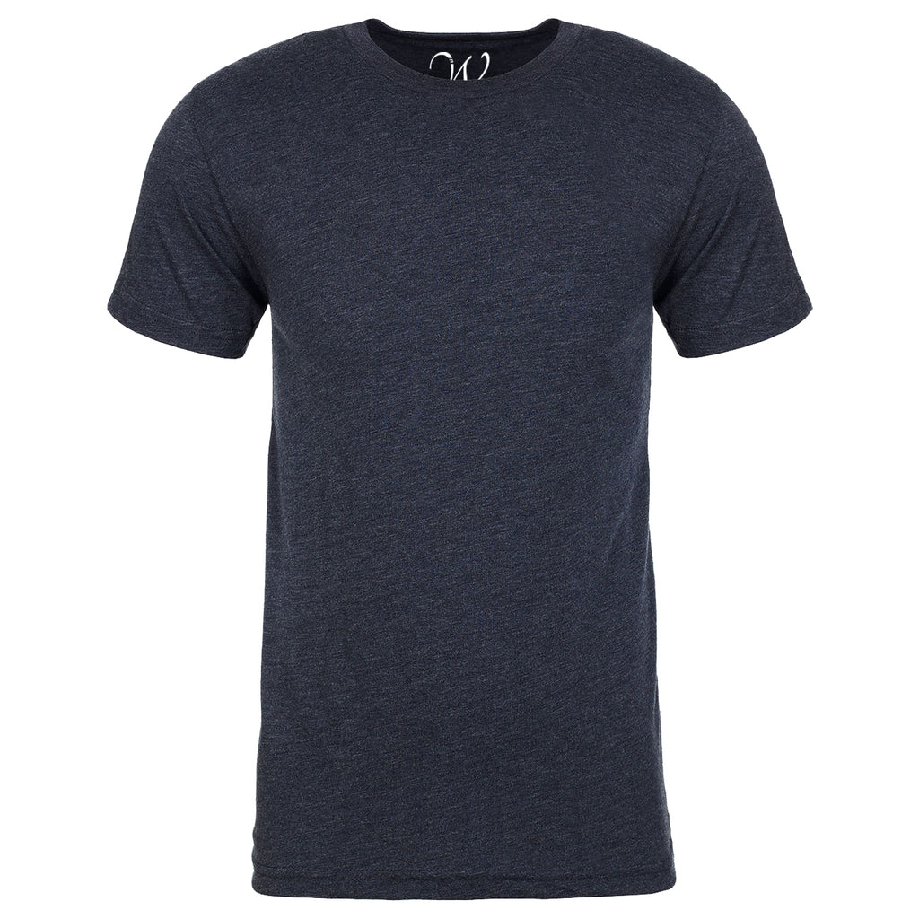 EWC-601N Navy Heathered Crew Neck T-shirt