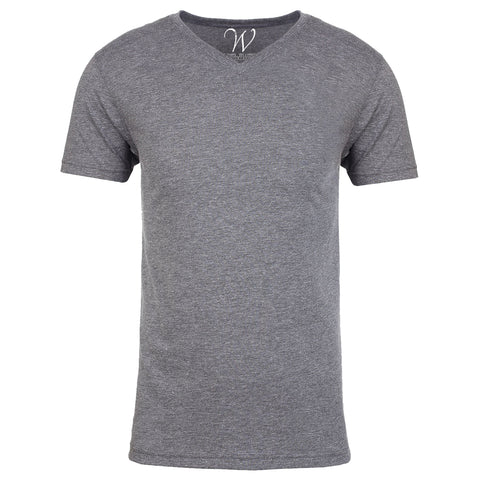 EWC-604HG Heather Grey Heathered V Neck T-shirt