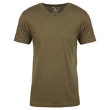 EWC-604MG Military Green Heathered V Neck T-shirt