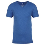 EWC-604RB Royal Blue Heathered V Neck T-shirt