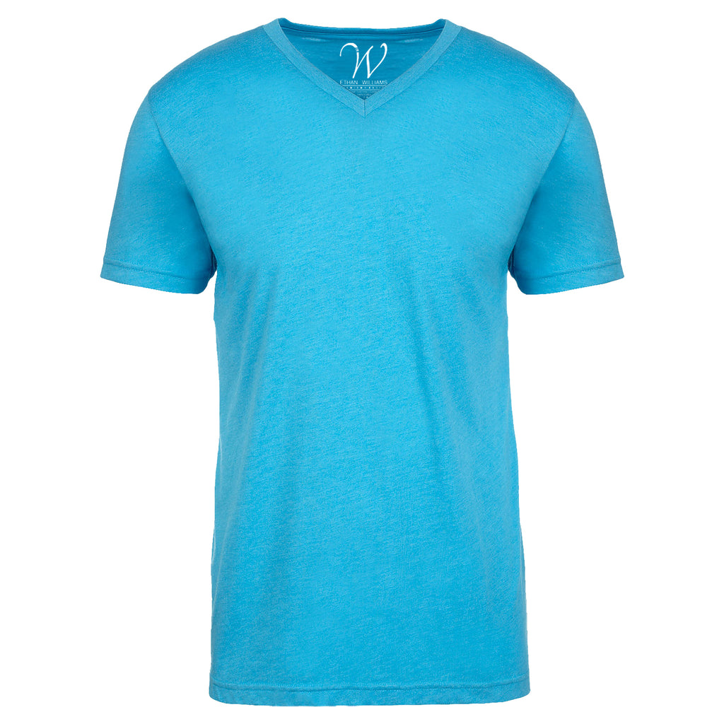 EWC-604T Turquoise Heathered V Neck T-shirt