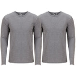 EWC-607HGHG 2-Pack Ultra Soft Sueded Long Sleeve - Heather Grey / Heather Grey