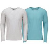 EWC-607WT 2-Pack Ultra Soft Sueded Long Sleeve - White / Turquoise