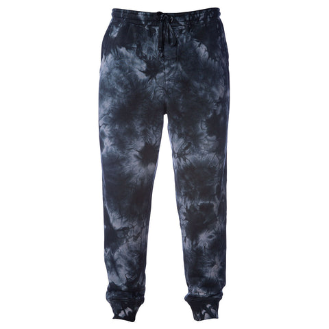 EWC-800TDB Tie Dye Black Pigment Dyed Joggers