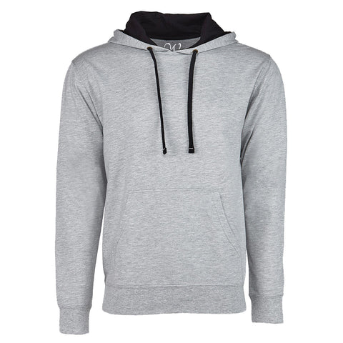 EWC-930WHG White-Heather Grey French Terry Two-Toned Pullover Hoodie