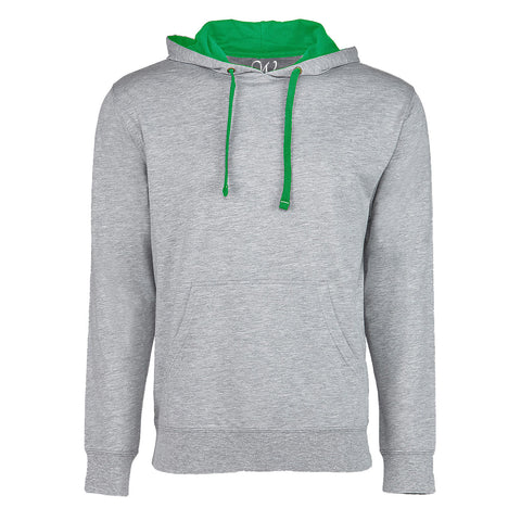 EWC-930WHG White-Heather Grey French Terry Two-Toned Pullover Hoodie