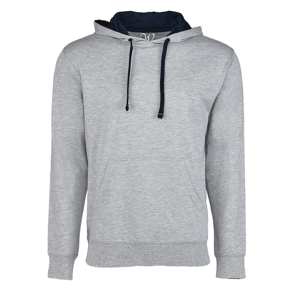 EWC-930HGN Heather Grey-Navy French Terry Two-Toned Pullover Hoodie