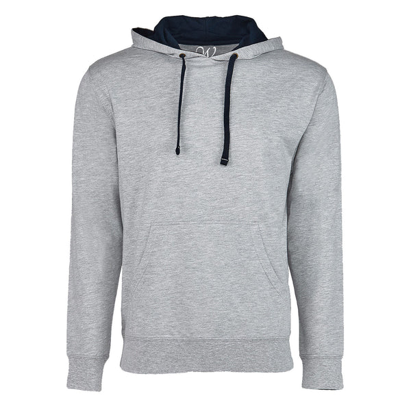 EWC-930HGN Heather Grey-Navy French Terry Two-Toned Pullover Hoodie