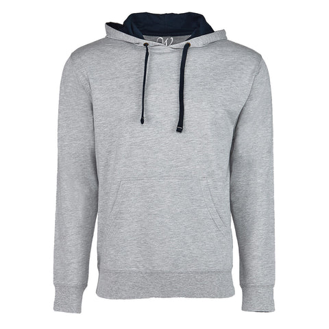 EWC-930HGKG Heather Grey-Kelly Green French Terry Two-Toned Pullover Hoodie