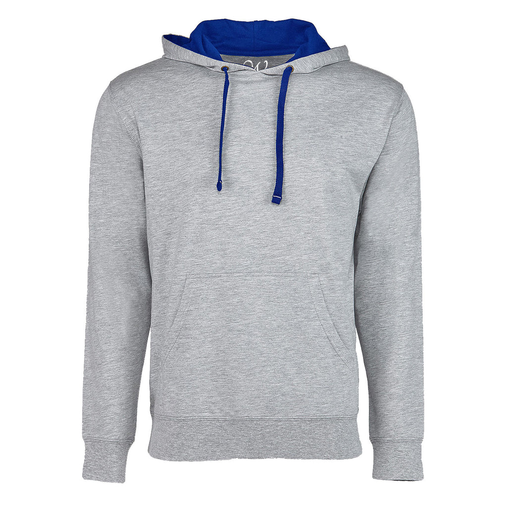 EWC-930HGRB Heather Grey-Royal French Terry Two-Toned Pullover Hoodie