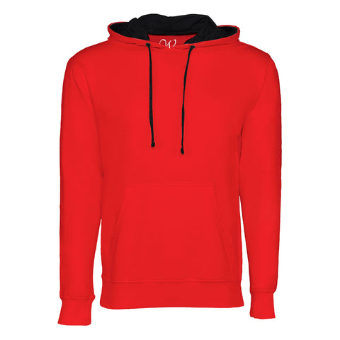 EWC-930RB Red-Black French Terry Two-Toned Pullover Hoodie