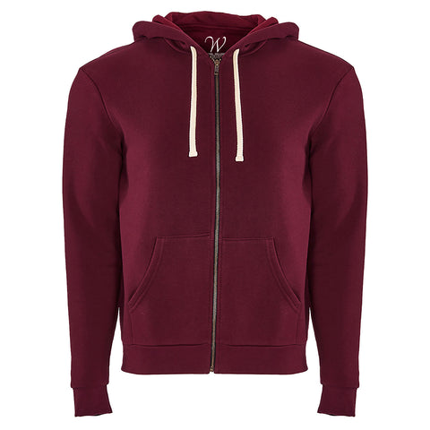 EWC-960M Maroon French Terry Zip Up Hoodie