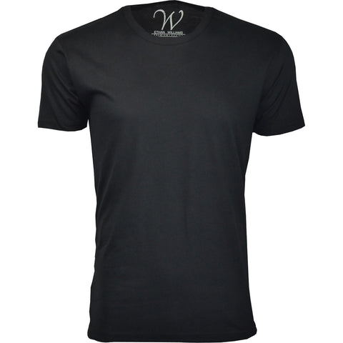 EWC-100B Black Ultra Soft Sueded Crew Neck T-shirt